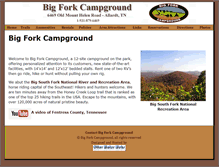 Tablet Screenshot of bigforkcampground.com
